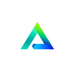 A modern and sleek logo design featuring a stylized letter 'A' blended with geometric shapes