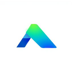 A modern and sleek logo design featuring a stylized letter 'A' blended with geometric shapes