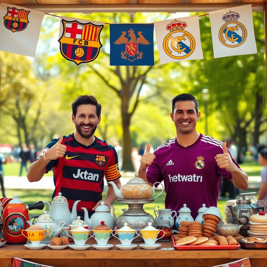 Messi & Ronaldo: A Whimsical Tea Stall Adventure