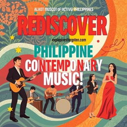 An eye-catching poster design to raise awareness about almost forgotten contemporary music from the Philippines