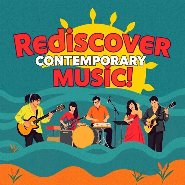 An eye-catching poster design to raise awareness about almost forgotten contemporary music from the Philippines