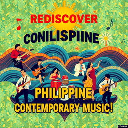 An eye-catching poster design to raise awareness about almost forgotten contemporary music from the Philippines