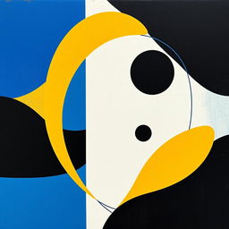 A captivating abstract artwork focusing on the balance between negative and positive space