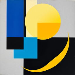 A captivating abstract artwork focusing on the balance between negative and positive space