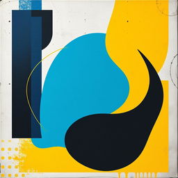 A captivating abstract artwork focusing on the balance between negative and positive space