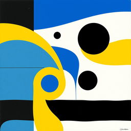 A captivating abstract artwork focusing on the balance between negative and positive space