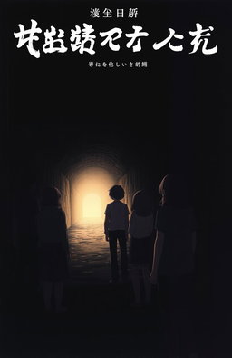 A novel cover featuring a dark tunnel as the background