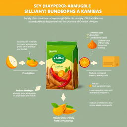 A digital art creation showcasing a unique supply chain framework for a product combining sili (chili) and kamias (sour fruit) sourced directly from the province of Oriental Mindoro