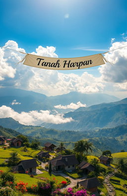 A breathtaking landscape featuring sweeping views of fluffy white clouds drifting over majestic mountains