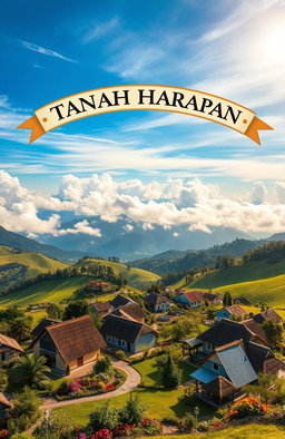 A breathtaking landscape featuring sweeping views of fluffy white clouds drifting over majestic mountains