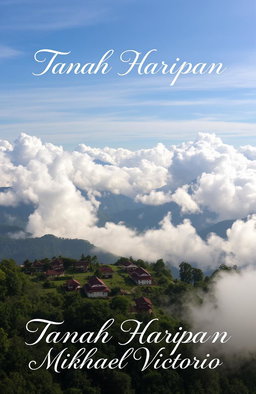 A breathtaking landscape featuring stunning views of fluffy white clouds flowing above majestic mountains