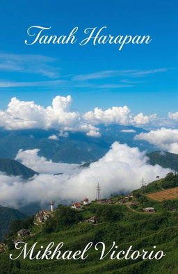 A breathtaking landscape featuring stunning views of fluffy white clouds flowing above majestic mountains