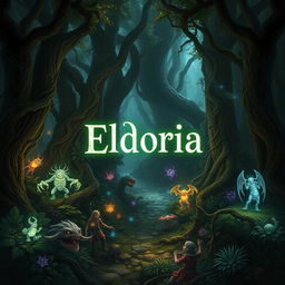 A realistic portrayal of a magical forest that balances light and darkness