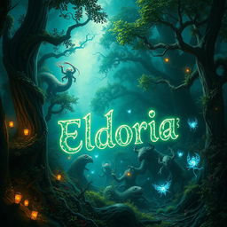 A realistic portrayal of a magical forest that balances light and darkness