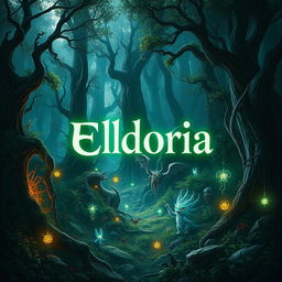 A realistic portrayal of a magical forest that balances light and darkness