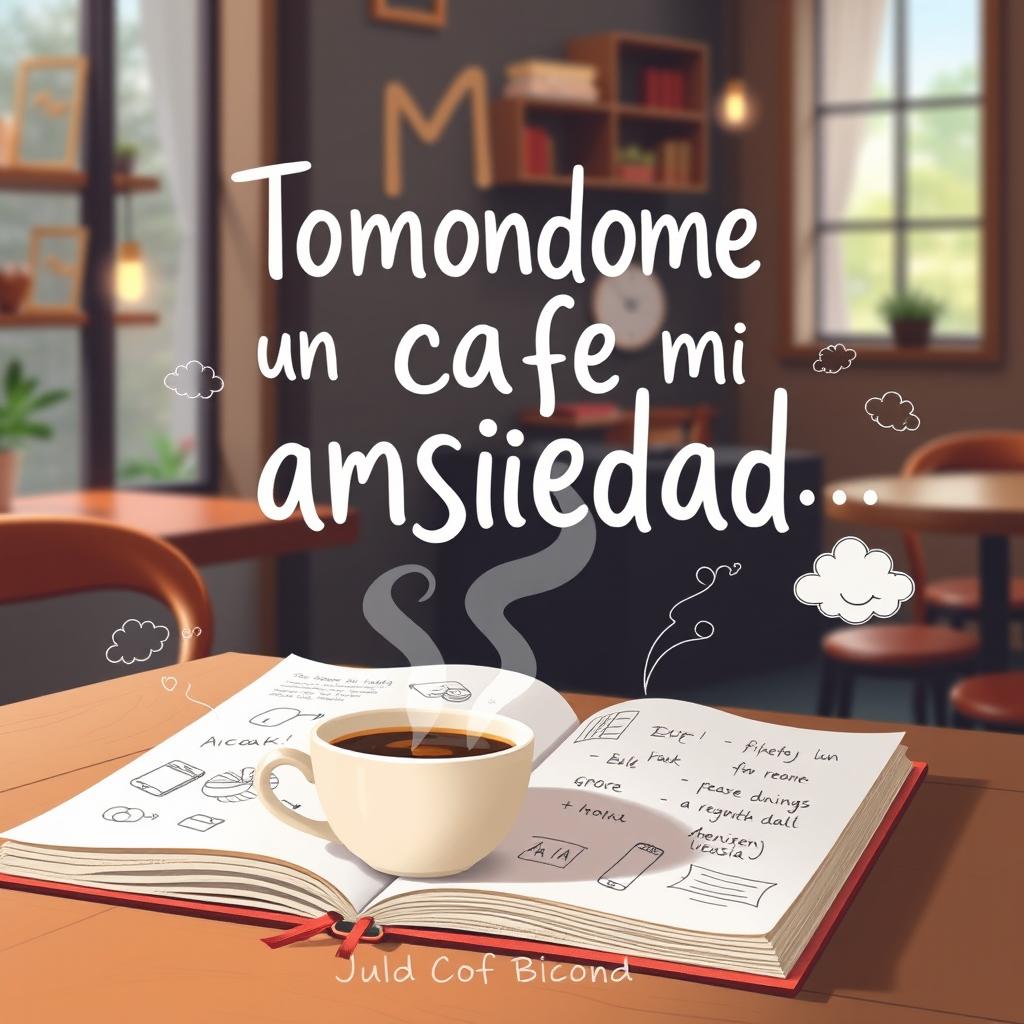 Tomandome un café con mi ansiedad - Book Cover Design