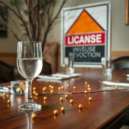 A well-arranged dining table featuring a polished wood surface, upon which is an elegant glass filled with clear water