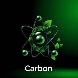 A visually striking representation of the chemical symbol for carbon (C), creatively designed to evoke the element's significance in organic chemistry and its association with life