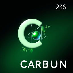 A visually striking representation of the chemical symbol for carbon (C), creatively designed to evoke the element's significance in organic chemistry and its association with life