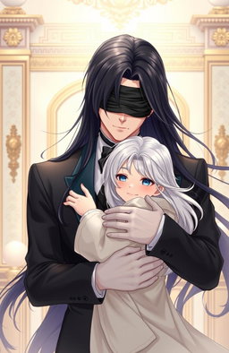 A captivating yaoi cover art depicting a butler lifting a young master from his childhood days