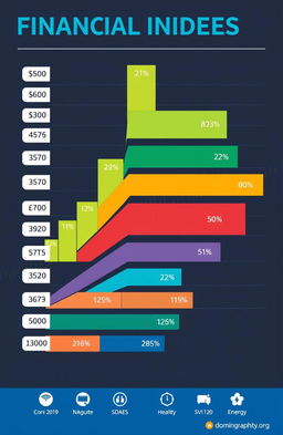 A visually engaging infographic showcasing various financial indices