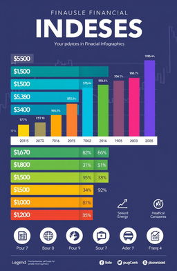 A visually engaging infographic showcasing various financial indices