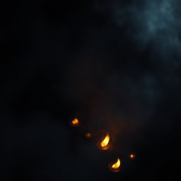 A subdued and atmospheric cover design reflecting mystery, fire, and light