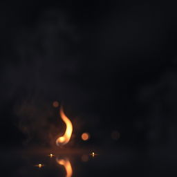 A subdued and atmospheric cover design reflecting mystery, fire, and light