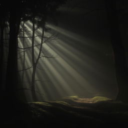 A serene and elegant composition embodying mystery and light