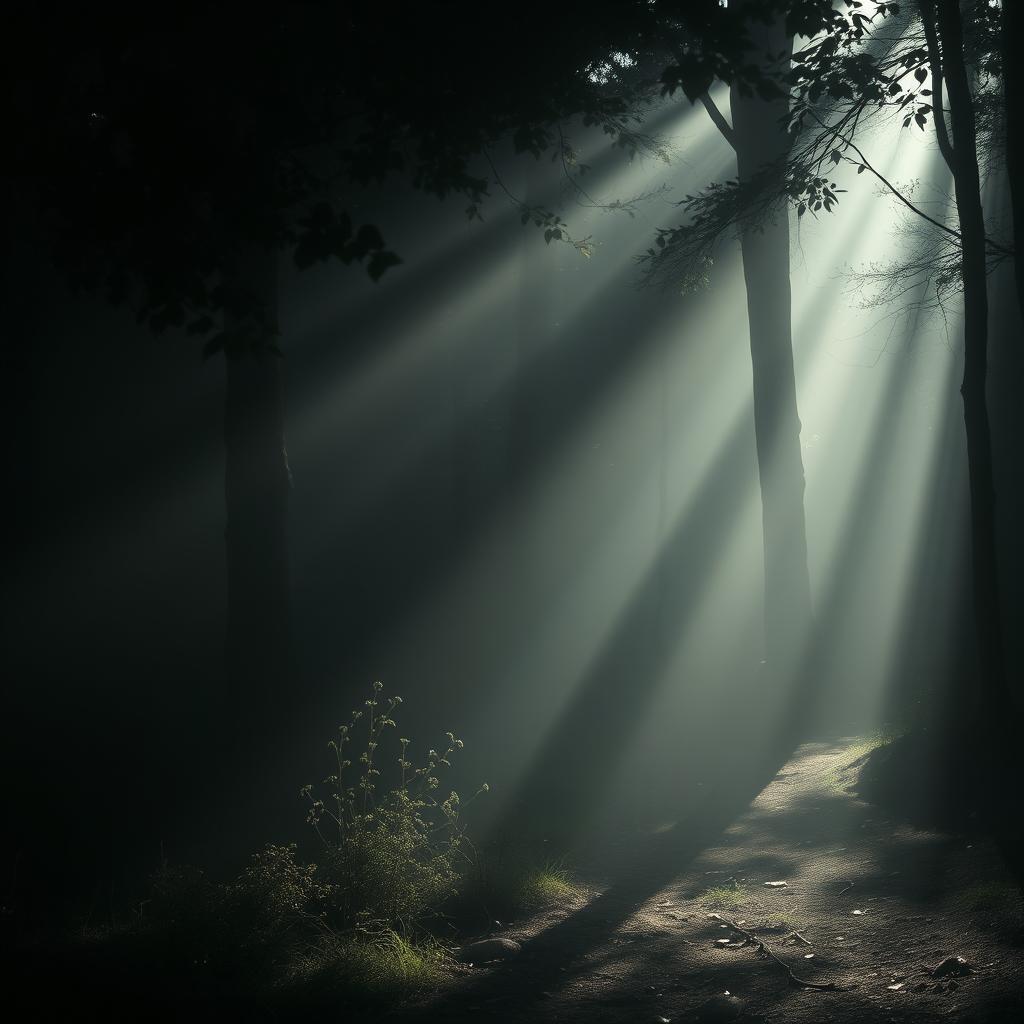 A serene and elegant composition embodying mystery and light