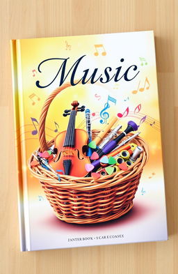 A captivating book cover featuring a vibrant and artistic representation of music intertwined with a woven basket