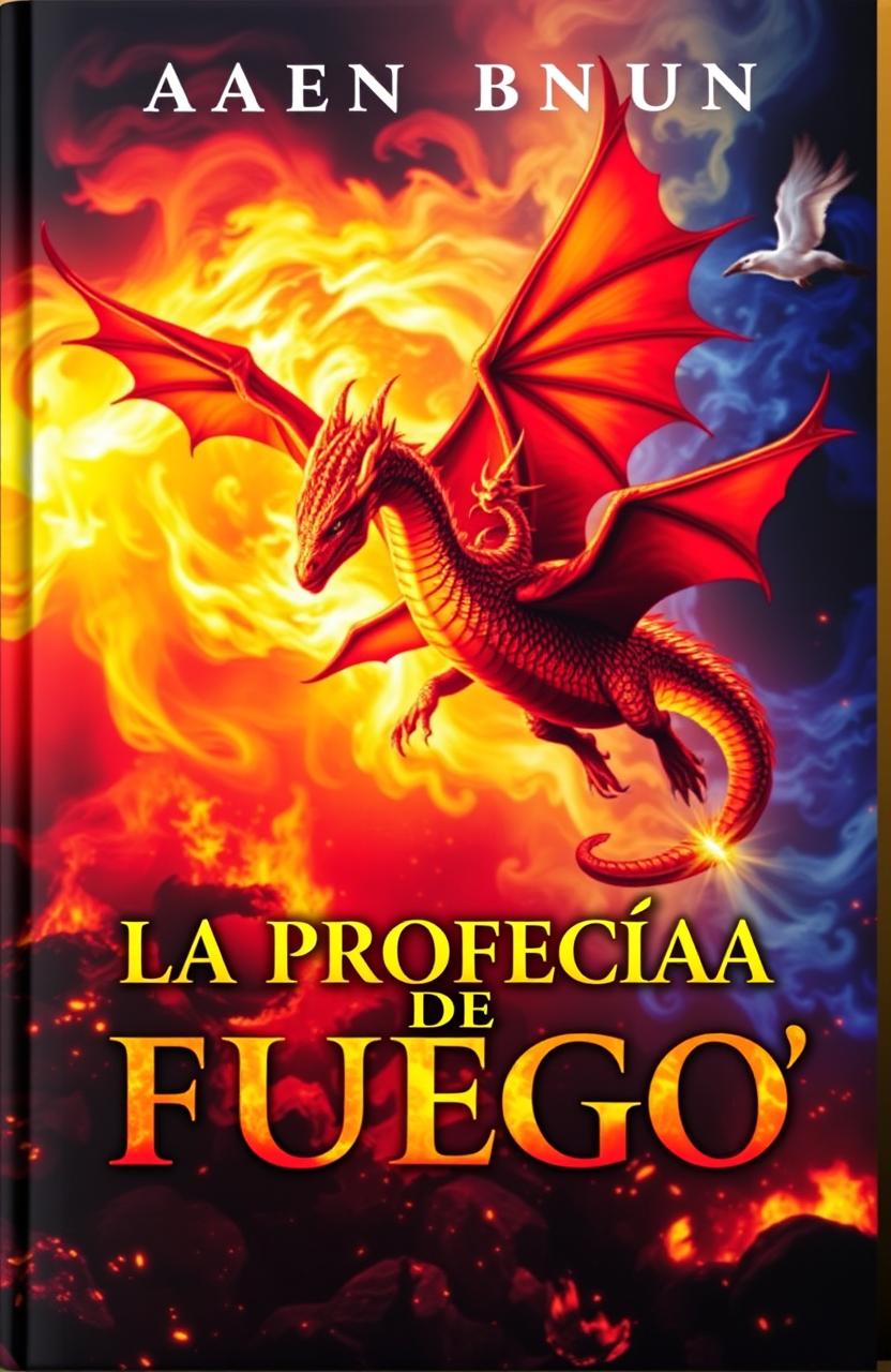 A captivating book cover featuring vibrant colors and dynamic elements that reflect light and fire
