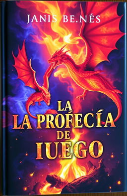 A captivating book cover featuring vibrant colors and dynamic elements that reflect light and fire
