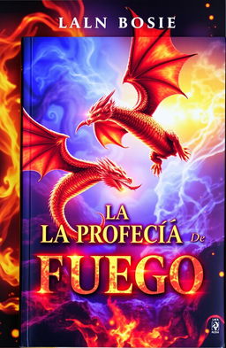 A captivating book cover featuring vibrant colors and dynamic elements that reflect light and fire