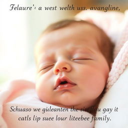 A close-up photograph of a newborn baby with a cleft lip and palate, showcasing the unique features of the condition