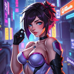 A stunningly detailed, artistic representation of Anby Demara from the video game Zenless Zone Zero, featuring her iconic hairstyle and facial features