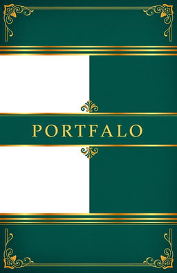A tripartite portfolio cover design that elegantly reflects minimalism, classical style, and modernism