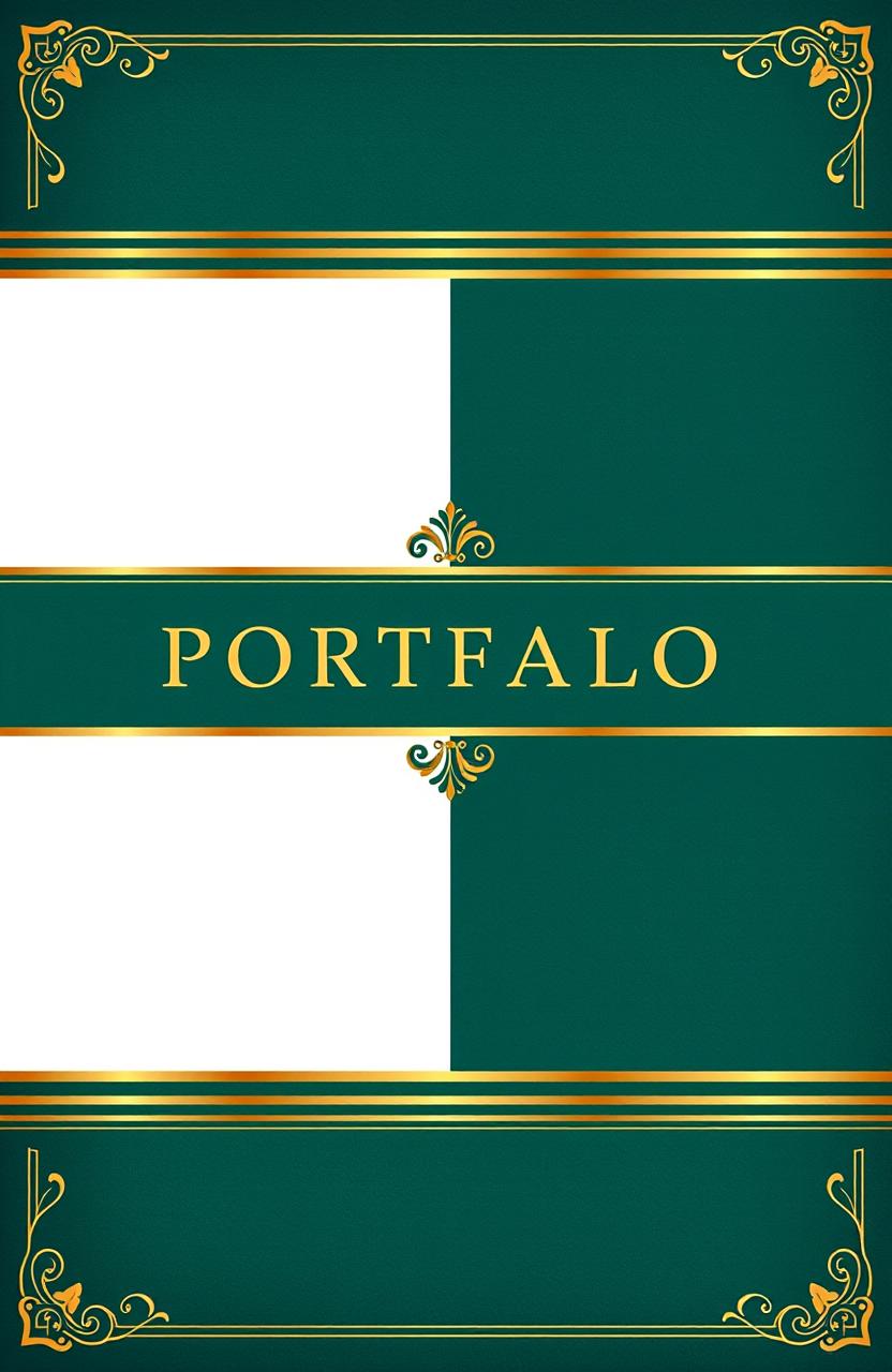 A tripartite portfolio cover design that elegantly reflects minimalism, classical style, and modernism