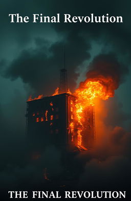 A dramatic scene titled 'The Final Revolution', featuring a central building engulfed in flames, with thick smoke filling the air