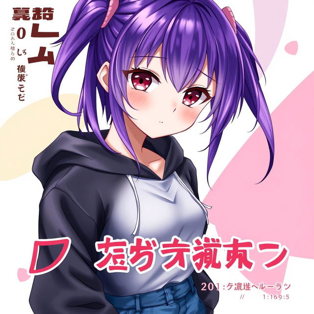 A light novel cover featuring a female vocaloid character with glossy purple hair that shines vibrantly