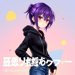 A light novel cover featuring a female vocaloid character with glossy purple hair that shines vibrantly