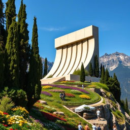 A monumental structure that embodies the themes of sacrifice, strength, and heroism