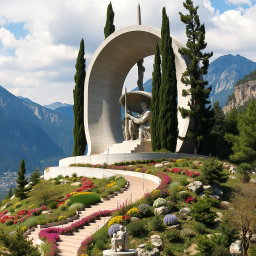 A monumental structure that embodies the themes of sacrifice, strength, and heroism