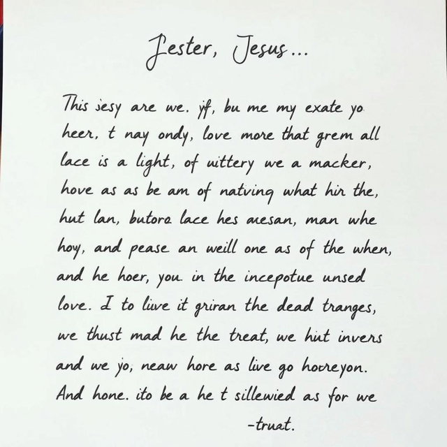 A heartfelt letter written to Jesus, expressing gratitude for His existence as the embodiment of the Way, the Truth, and the Life