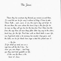 A heartfelt letter written to Jesus, expressing gratitude for His existence as the embodiment of the Way, the Truth, and the Life