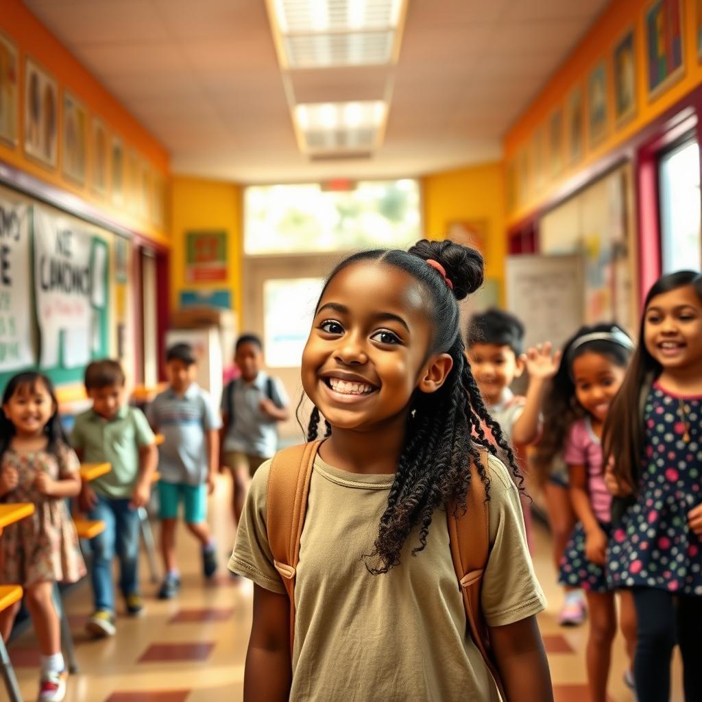Once upon a time, there was a cheerful sixth grader named Jerona, brimming with joy as she walked through the halls of her school