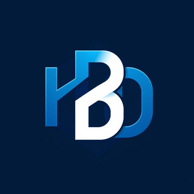 A modern and sleek logo design featuring the letters 'H', 'B', and 'D' creatively intertwined