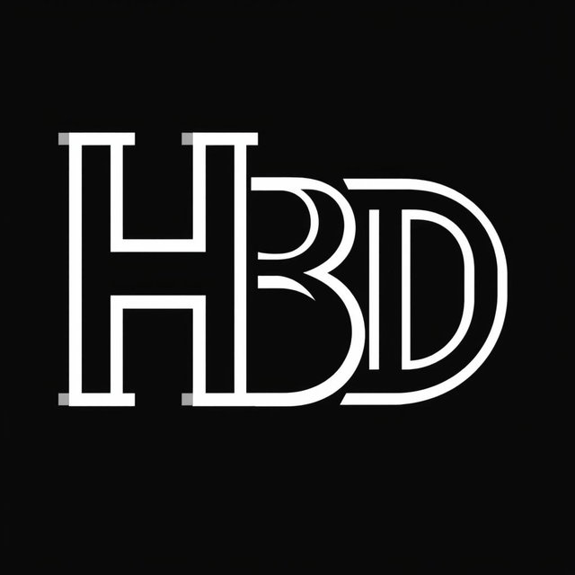 A modern and sleek logo featuring the letters 'H B D' prominently displayed in a stylish font