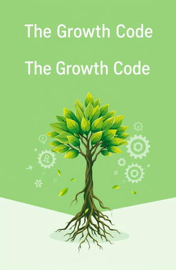 An illustrative cover design for a self-help book titled 'The Growth Code'