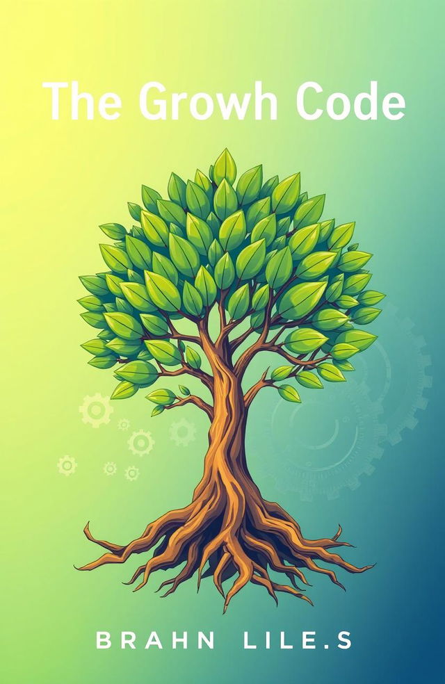 An illustrative cover design for a self-help book titled 'The Growth Code'